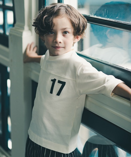 BRANSHES(ブランシェス)の「【7分袖】ナンバリングTシャツ(Tシャツ/カットソー・キッズ・アイボリー/ネイビー・150/100/140/110/120/130/90)」の10枚目の写真