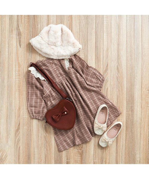 apres les cours（アプレレクール）の「リバーシブルバケットハット（ハット・キッズ・ベージュ/アイボリー・48/50/52/54）」の3枚目の写真