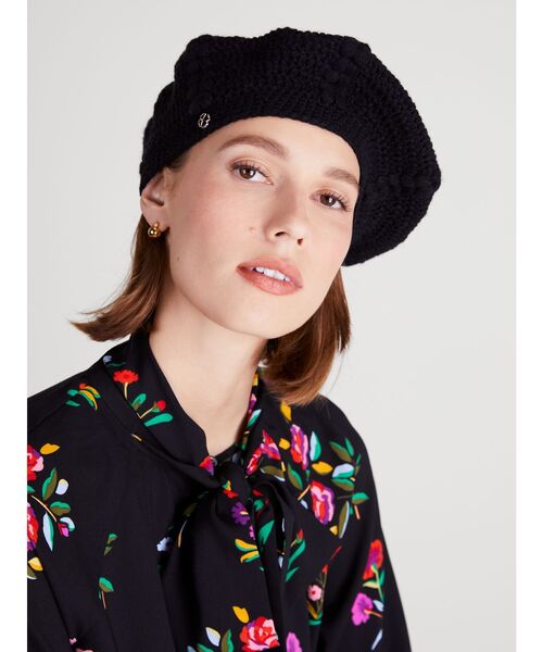 kate spade new york（ケイトスペード ニューヨーク）の「クロシェ ベレー（ハンチング/ベレー帽・レディース・ブラック・ONE）」の2枚目の写真