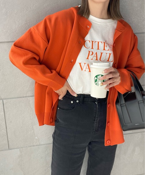 y/m by misato（イムバイミサト）の「2WAYカーディガン（カーディガン/ボレロ・レディース・ブラック/オレンジ/グリーン・FREE）」の3枚目の写真