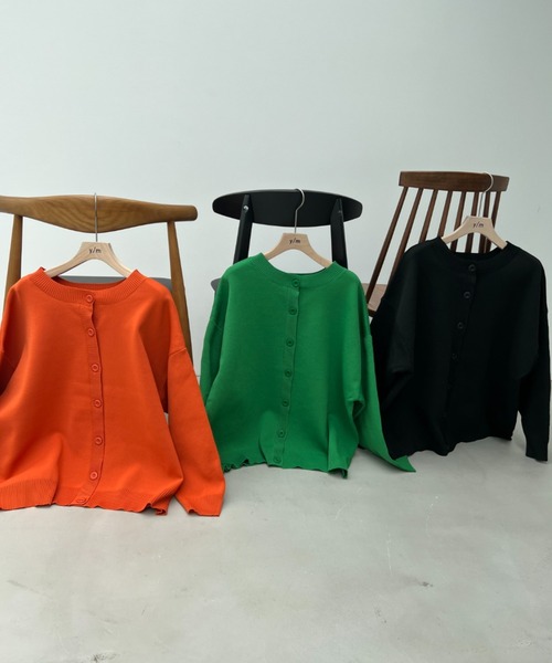 y/m by misato（イムバイミサト）の「2WAYカーディガン（カーディガン/ボレロ・レディース・ブラック/オレンジ/グリーン・FREE）」の8枚目の写真