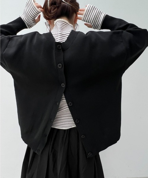 y/m by misato（イムバイミサト）の「2WAYカーディガン（カーディガン/ボレロ・レディース・ブラック/オレンジ/グリーン・FREE）」の13枚目の写真