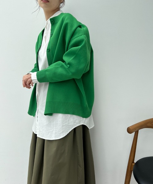 y/m by misato（イムバイミサト）の「2WAYカーディガン（カーディガン/ボレロ・レディース・ブラック/オレンジ/グリーン・FREE）」の16枚目の写真