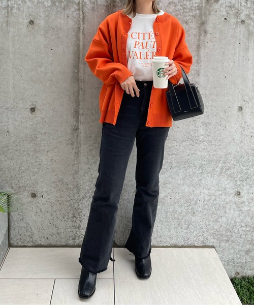 y/m by misato（イムバイミサト）の「2WAYカーディガン（カーディガン/ボレロ・レディース・ブラック/オレンジ/グリーン・FREE）」の10枚目の写真