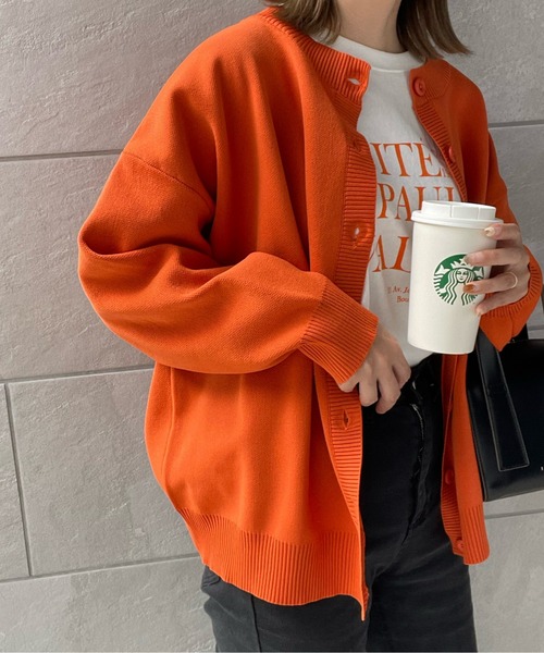 y/m by misato（イムバイミサト）の「2WAYカーディガン（カーディガン/ボレロ・レディース・ブラック/オレンジ/グリーン・FREE）」の14枚目の写真