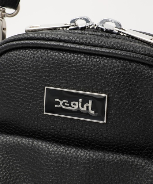 X-girl(エックスガール)の「FAUX LEATHER FLAP SHOULDER BAG(ショルダーバッグ・レディース・ブラック/ホワイト・ONE SIZE)」の15枚目の写真