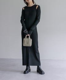 mystic | 【再入荷/新色追加】カットアウトニットワンピース(ワンピース)