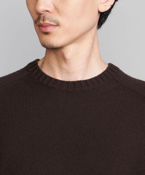 BEAUTY&YOUTH UNITED ARROWS（ビューティーアンドユースユナイテッドアローズ）の「スーパージーロン ウール クルーネック ニット（ニット/セーター・メンズ・ダークブラウン/ネイビー/オレンジ/ナチュラル・S/M/L/XL）」の20枚目の写真