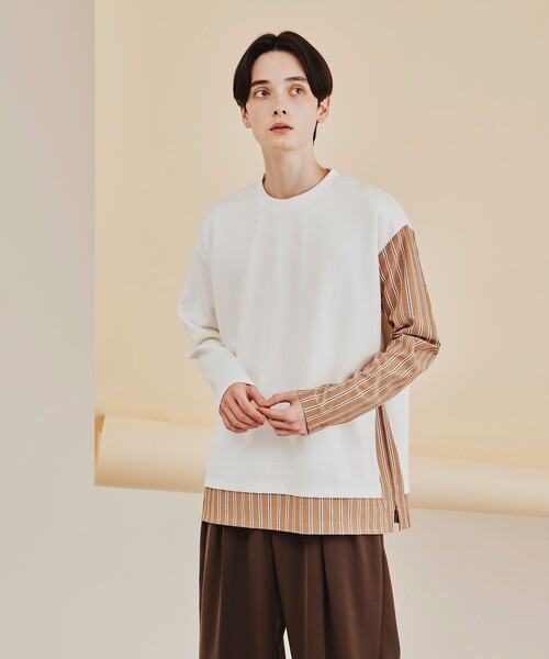 STONE  ストライプ長袖カットソー tk.TAKEO KIKUCHI（ティーケータケオキクチ）の「◇ストライプレイヤー
