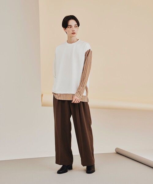 hyde着系L.G.B. damage長袖カットソー JIGGYS SHOP ロンT Tシャツ メンズ トップス カットソー 長袖Tシャツ