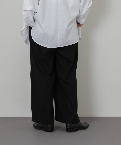 SENSE OF PLACE by URBAN RESEARCH(センスオブプレイスバイアーバンリサーチ)の「『わたべ×SOP』ヘビータックワイドパンツ(スラックス・メンズ・ブラック/ベージュ/カーキ・MEDIUM/LARGE)」の7枚目の写真
