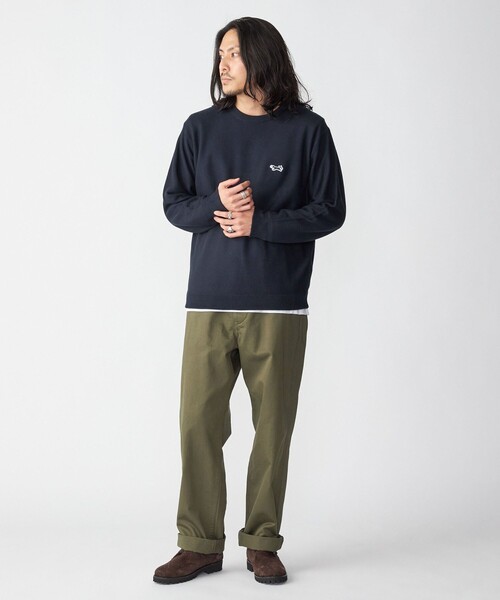 PENNEYS（ぺニーズ）の「*【SHIPS別注】PENNEYS:〈手洗い可能〉FOX ロゴ ワッペン ガーター クルーネック ニット（ニット/セーター・メンズ・チャコールグレー/ネイビー/レッド/オリーブ・SMALL/MEDIUM/LARGE/X-LARGE）」の10枚目の写真