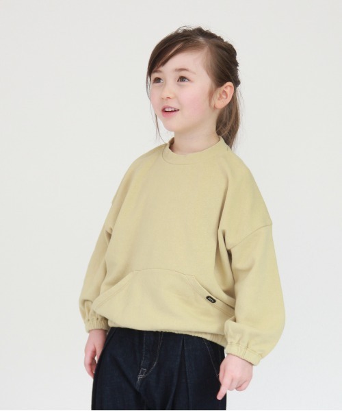 FITH（フィス）の「エアリー裏毛 長袖 オーバー スウェット（スウェット・キッズ・ホワイト/ブラック/グリーン/グレー・110/90/80/100/120）」の4枚目の写真