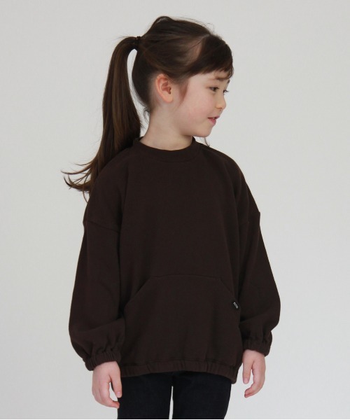 FITH（フィス）の「エアリー裏毛 長袖 オーバー スウェット（スウェット・キッズ・ホワイト/ブラック/グリーン/グレー・110/90/80/100/120）」の2枚目の写真