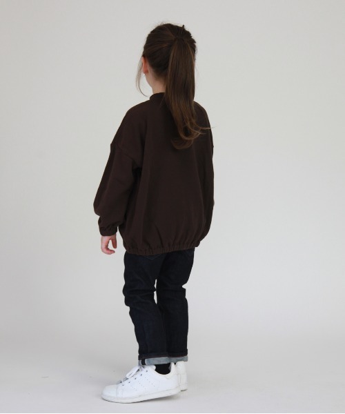 FITH（フィス）の「エアリー裏毛 長袖 オーバー スウェット（スウェット・キッズ・ホワイト/ブラック/グリーン/グレー・110/90/80/100/120）」の7枚目の写真