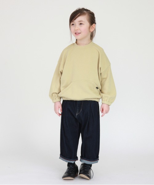 FITH（フィス）の「エアリー裏毛 長袖 オーバー スウェット（スウェット・キッズ・ホワイト/ブラック/グリーン/グレー・110/90/80/100/120）」の10枚目の写真