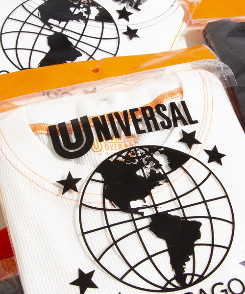 UNIVERSAL OVERALL（ユニバーサルオーバーオール）の「【UNIVERSAL OVERALL】ヘビーウエイトサーマル ルーズフィット パックTシャツ（Tシャツ/カットソー・メンズ・ホワイト系その他/ブラック系その他/ホワイト系その他2/ホワイト系その他3/ブラック系その他2/ブラック系その他3・M/L/XL）」の7枚目の写真