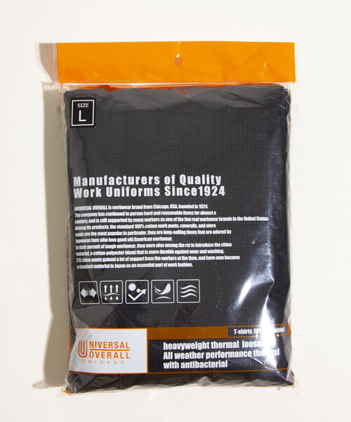 UNIVERSAL OVERALL（ユニバーサルオーバーオール）の「【UNIVERSAL OVERALL】ヘビーウエイトサーマル ルーズフィット パックTシャツ（Tシャツ/カットソー・メンズ・ホワイト系その他/ブラック系その他/ホワイト系その他2/ホワイト系その他3/ブラック系その他2/ブラック系その他3・M/L/XL）」の9枚目の写真