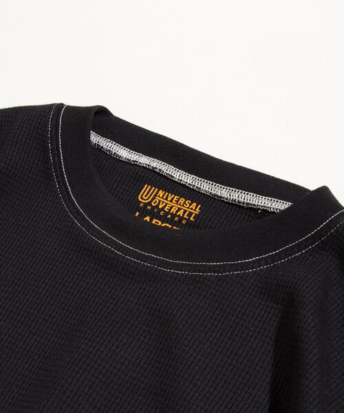 UNIVERSAL OVERALL（ユニバーサルオーバーオール）の「【UNIVERSAL OVERALL】ヘビーウエイトサーマル ルーズフィット パックTシャツ（Tシャツ/カットソー・メンズ・ホワイト系その他/ブラック系その他/ホワイト系その他2/ホワイト系その他3/ブラック系その他2/ブラック系その他3・M/L/XL）」の12枚目の写真