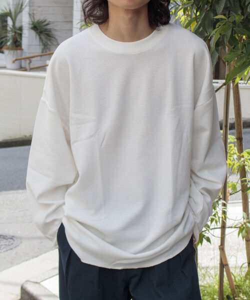 UNIVERSAL OVERALL（ユニバーサルオーバーオール）の「【UNIVERSAL OVERALL】ヘビーウエイトサーマル ルーズフィット パックTシャツ（Tシャツ/カットソー・メンズ・ホワイト系その他/ブラック系その他/ホワイト系その他2/ホワイト系その他3/ブラック系その他2/ブラック系その他3・M/L/XL）」の15枚目の写真