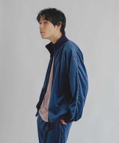 WHIMSIC（ウィムジック）の「【UNISEX】ミニパイルボーダーロングスリーブT（Tシャツ/カットソー・メンズ・ホワイト/ブラウン/ブルー/ブラック・FREE）」の18枚目の写真