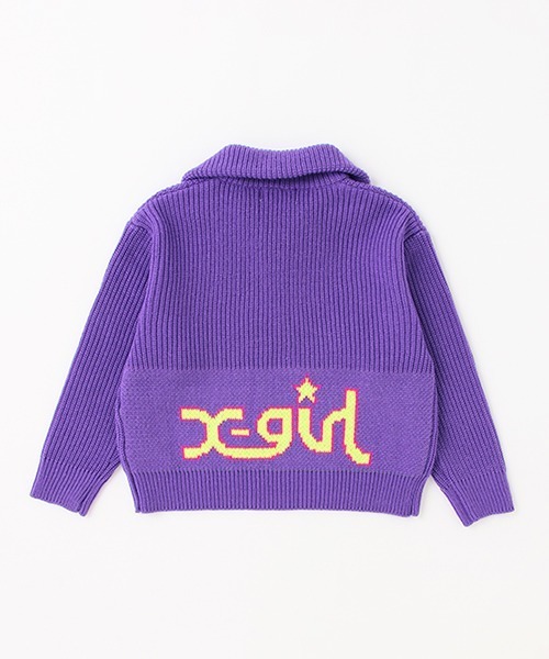 X-girl Stages（エックスガールステージス）の「ニットハーフジップ