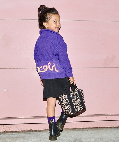 X-girl Stages（エックスガールステージス）の「ニットハーフジップ