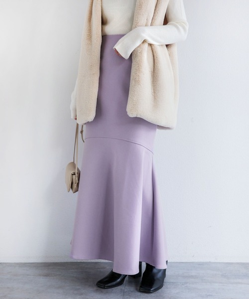 andme(アンドミー)の「フェイクウール切り替えマーメイドスカート(スカート・レディース・チャコールグレー/ブラック/ブラウン/オフホワイト/ラベンダー・M/L)」の20枚目の写真