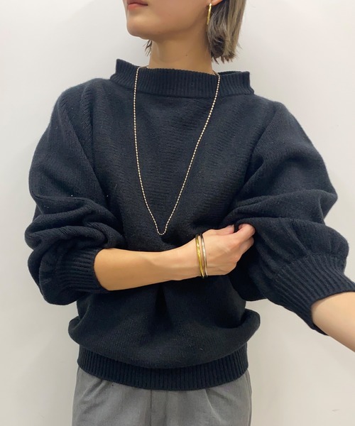 SHENERY（シーナリー）の「レイヤードニット（ニット/セーター・レディース・ブラック/オリーブ/オフホワイト・FREE）」の11枚目の写真