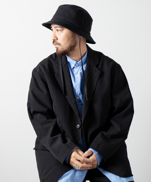 RACAL(ラカル)の「Frannel Cord Bucket Hat / フランネルコードバケットハット(ハット・メンズ・ブラック/グレイッシュベージュ・MEDIUM/LARGE)」の6枚目の写真