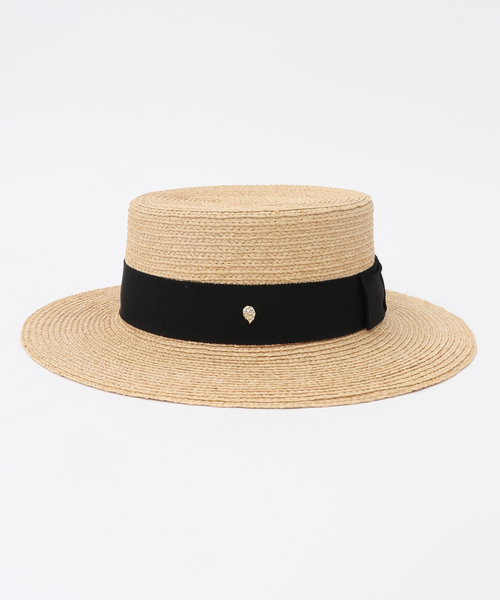 martinique(マルティニーク)の「HELEN KAMINSKI/CLASSIC RAFFIA BRAID Boater Short Brim(ハット・レディース・ナチュラル・FREE)」の2枚目の写真