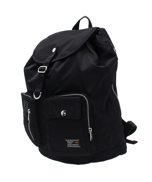 VENCEEXCHANGE(ヴァンスエクスチェンジ)の「ALPHAアルファ ソフトツイルフラップBAG (バックパック/リュック・メンズ・ブラック・FREE)」の2枚目の写真