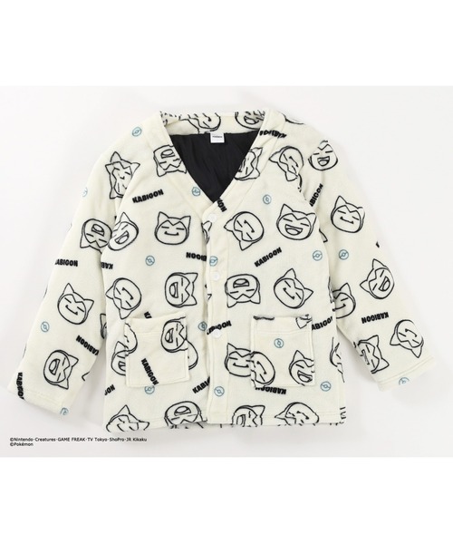 ポケットモンスター（ポケットモンスター）の「【完売】《ポケットモンスター》 ポケモン カビゴン フリース ルーム ジャケット（ガウン/バスローブ・メンズ・エメラルド/アイボリー・M/L）」の2枚目の写真