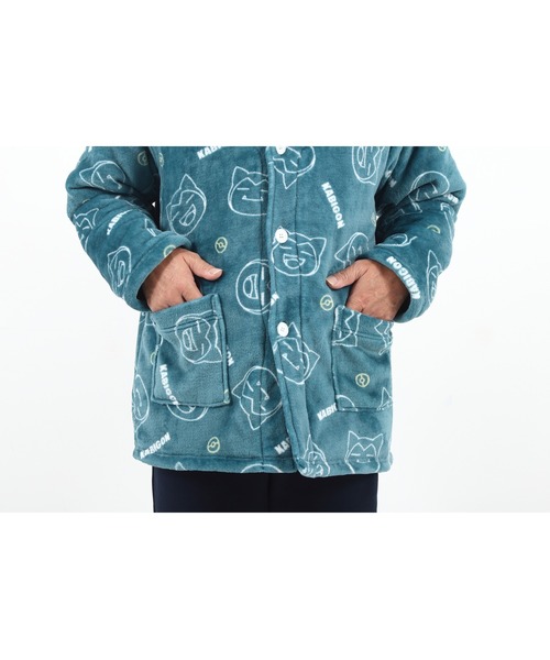 ポケットモンスター（ポケットモンスター）の「【完売】《ポケットモンスター》 ポケモン カビゴン フリース ルーム ジャケット（ガウン/バスローブ・メンズ・エメラルド/アイボリー・M/L）」の13枚目の写真