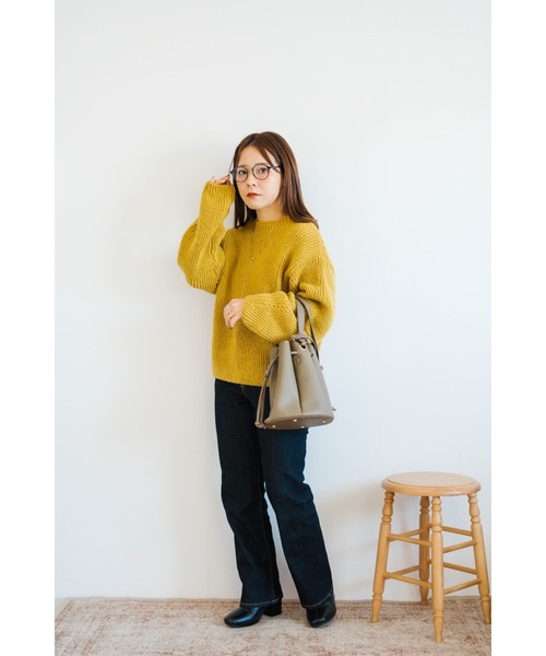 Amourire(アムリール)の「【yumi.コラボ】コクーンニットプルオーバー(ニット/セーター・レディース・ベージュ/ピンク/イエロー/ダークグレー・M/L)」の5枚目の写真