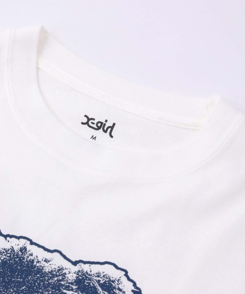 X-girl(エックスガール)の「STUFFED BEAR S/S TEE(Tシャツ/カットソー・レディース・ホワイト/イエロー/チャコール・L/M/XL/S)」の10枚目の写真