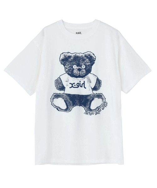 X-girl(エックスガール)の「STUFFED BEAR S/S TEE(Tシャツ/カットソー・レディース・ホワイト/イエロー/チャコール・L/M/XL/S)」の15枚目の写真