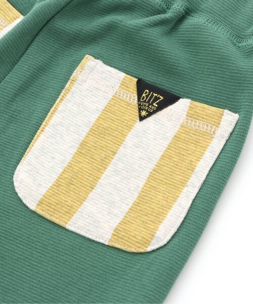 BIT'Z（ビッツ）の「無地＆ストライプ保育園サルエルパンツ（その他パンツ・キッズ・グリーン/チャコール/ブルー/イエロー・80/90/95/100/110/120）」の5枚目の写真