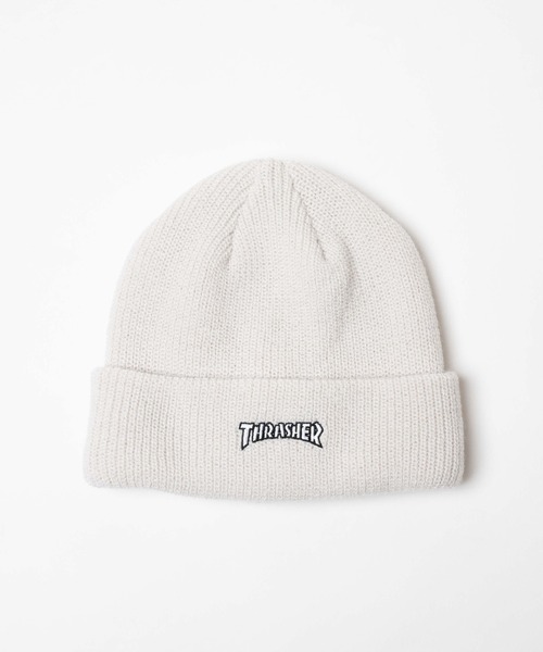 THRASHER（スラッシャー）の「WEGO/THRASHER MAG LOGO アクリルビーニー（ニットキャップ/ビーニー・メンズ・オフホワイト/ブラック・FREE）」の9枚目の写真