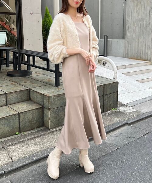 MAJESTIC LEGON（マジェスティックレゴン）の「前後2WAYシャギーニット（ニット/セーター・レディース・チャコールグレー/オフホワイト/ピンク/アイボリー・MEDIUM）」の19枚目の写真