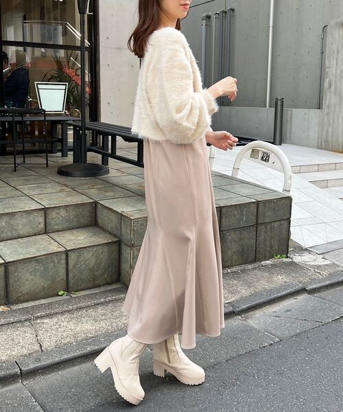 MAJESTIC LEGON（マジェスティックレゴン）の「前後2WAYシャギーニット（ニット/セーター・レディース・チャコールグレー/オフホワイト/ピンク/アイボリー・MEDIUM）」の21枚目の写真