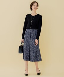 レディースのスカート（ブルー・ネイビー/青色系・ドット柄