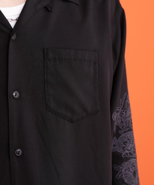 schott（ショット）の「Schott/ショット/LS SHIRT "SOUVENIR EMBROIDERED"/"スーベニア刺繍" ロングスリーブシャツ（シャツ/ブラウス・メンズ・ホワイト/ブラック・L/XL/2XL/M）」の4枚目の写真