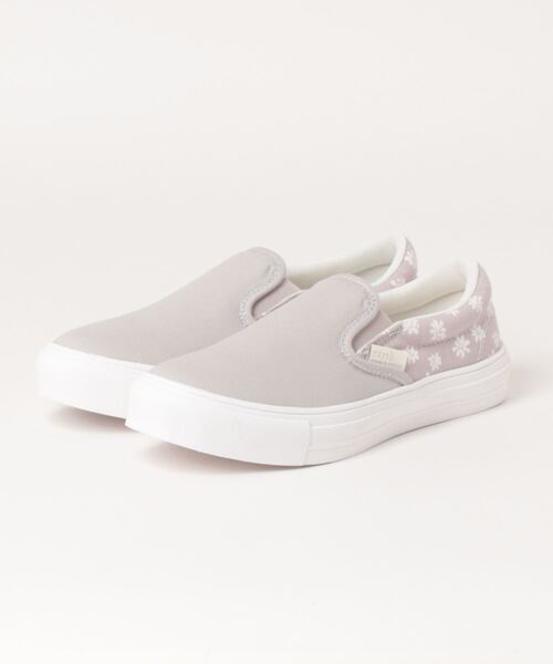 earth music&ecology(アースミュージックアンドエコロジー)の「《earth music&ecology》アースハナガラコンビスニーカー EM-6533(スリッポン・レディース・ブルー/ライトグレー/ミント・24.0cm/24.5cm/23.0cm/22.5cm/23.5cm)」の2枚目の写真