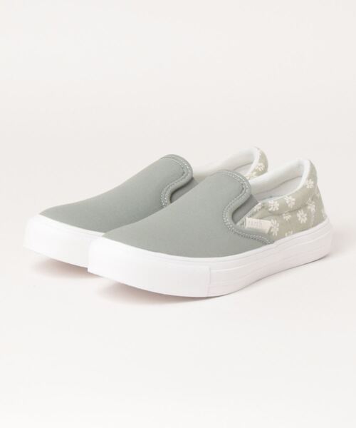 earth music&ecology(アースミュージックアンドエコロジー)の「《earth music&ecology》アースハナガラコンビスニーカー EM-6533(スリッポン・レディース・ブルー/ライトグレー/ミント・24.0cm/24.5cm/23.0cm/22.5cm/23.5cm)」の3枚目の写真