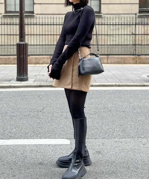 AMELY（エミリー）の「≪ミクエリ×AMELYコラボ≫ウールMIXショートパンツ（その他パンツ・レディース・ブラック/ベージュ/グレー・M/L）」の15枚目の写真