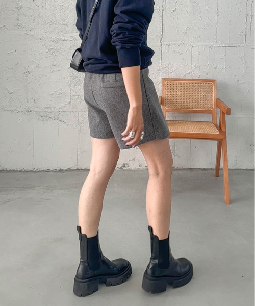 AMELY（エミリー）の「≪ミクエリ×AMELYコラボ≫ウールMIXショートパンツ（その他パンツ・レディース・ブラック/ベージュ/グレー・M/L）」の6枚目の写真