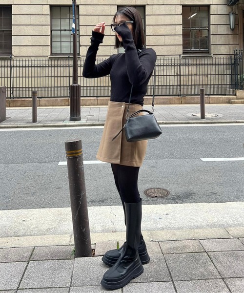 AMELY（エミリー）の「≪ミクエリ×AMELYコラボ≫ウールMIXショートパンツ（その他パンツ・レディース・ブラック/ベージュ/グレー・M/L）」の10枚目の写真