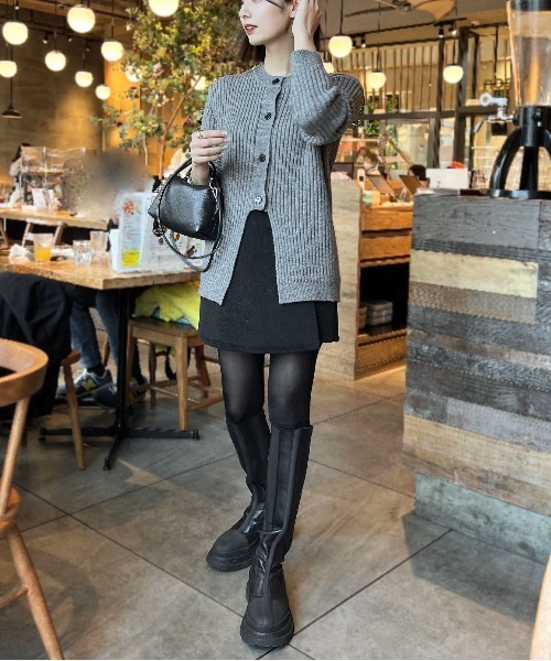 AMELY（エミリー）の「≪ミクエリ×AMELYコラボ≫ウールMIXショートパンツ（その他パンツ・レディース・ブラック/ベージュ/グレー・M/L）」の9枚目の写真