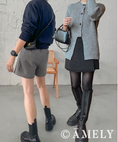 AMELY（エミリー）の「≪ミクエリ×AMELYコラボ≫ウールMIXショートパンツ（その他パンツ・レディース・ブラック/ベージュ/グレー・M/L）」の13枚目の写真